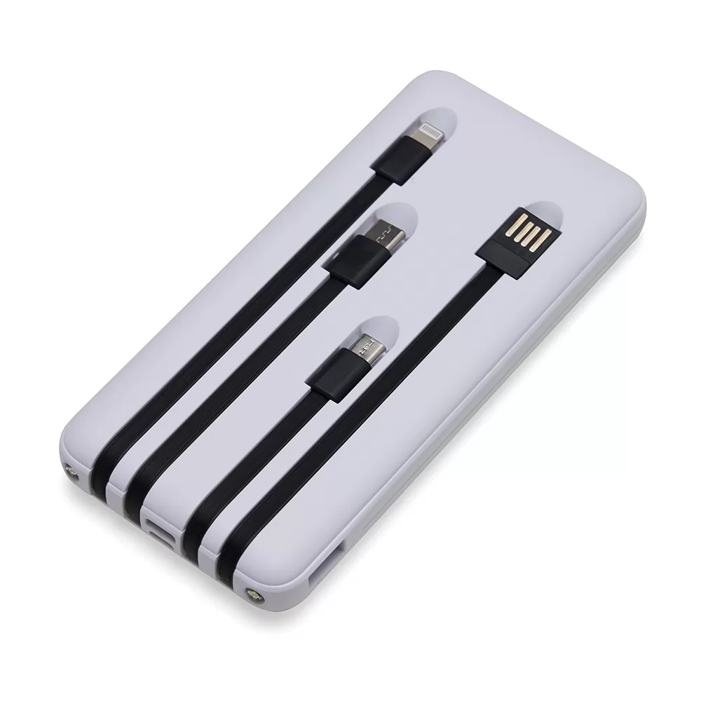 Power Bank 10.000mAh com Lanterna e Multissaídas Personalizado Power Bank 10.000mAh com Lanterna e Multissaídas Personalizado