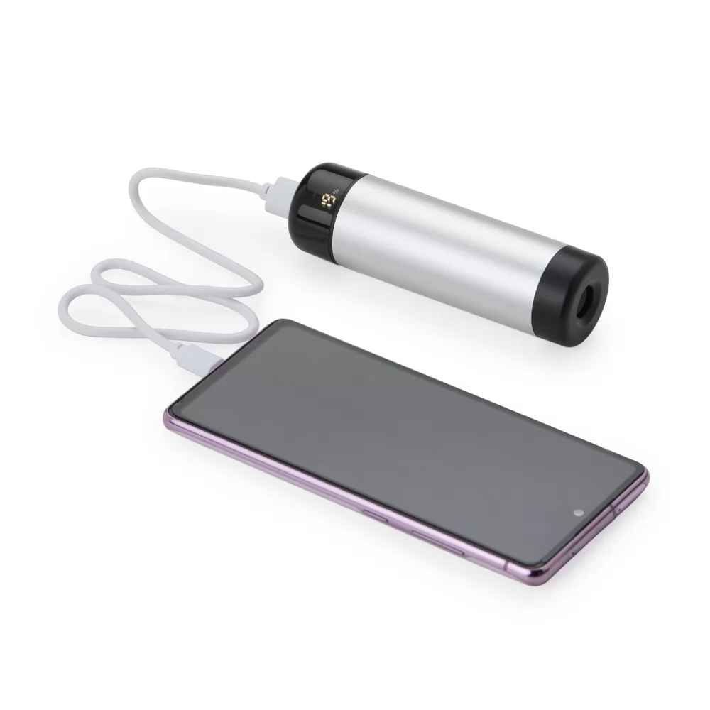 Power Bank 4.000mAh com Lanterna Personalizado Power Bank 4.000mAh com Lanterna Personalizado