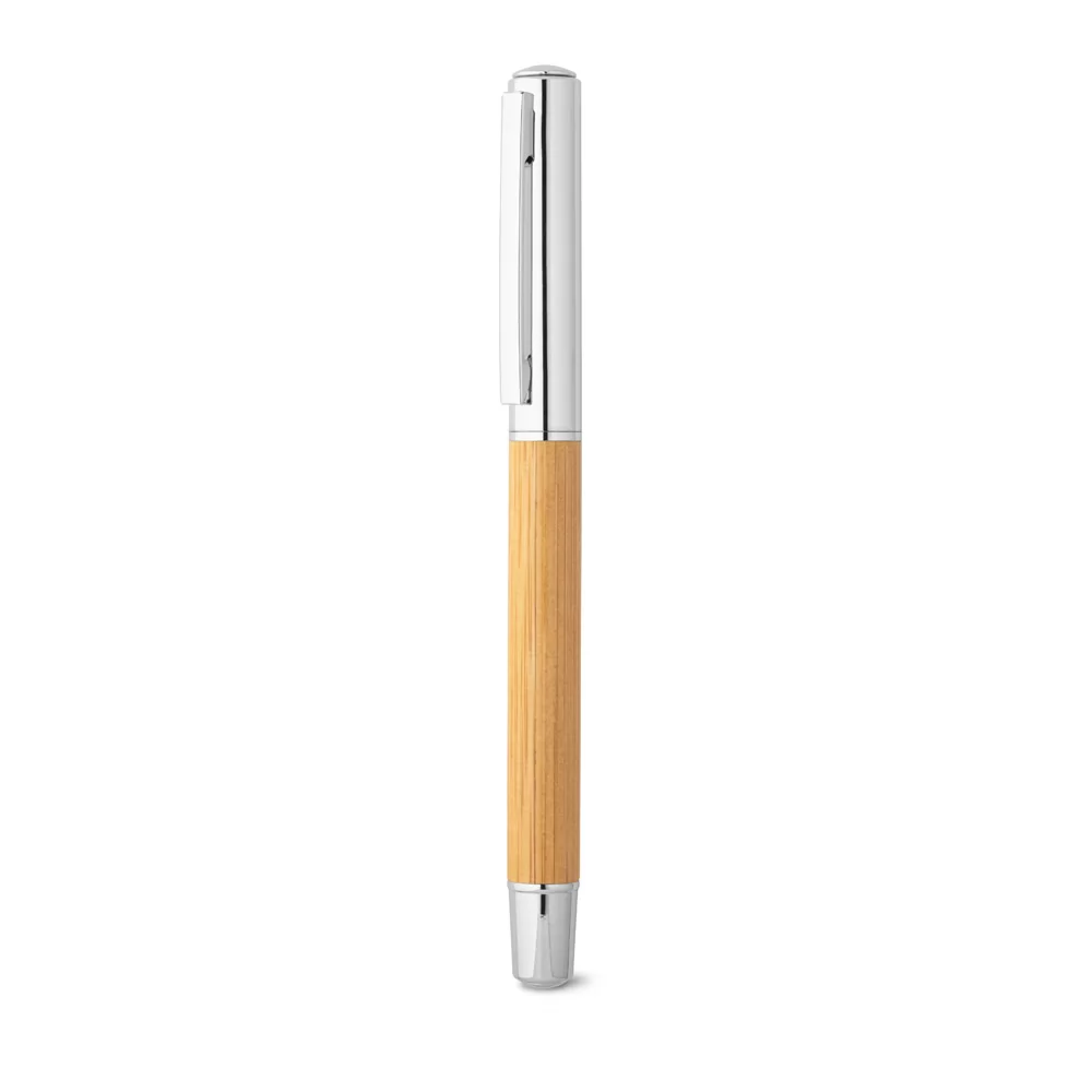 Roller em aço inox 90% reciclado e bambu com tampa Personalizado Roller em aço inox 90% reciclado e bambu com tampa Personalizado