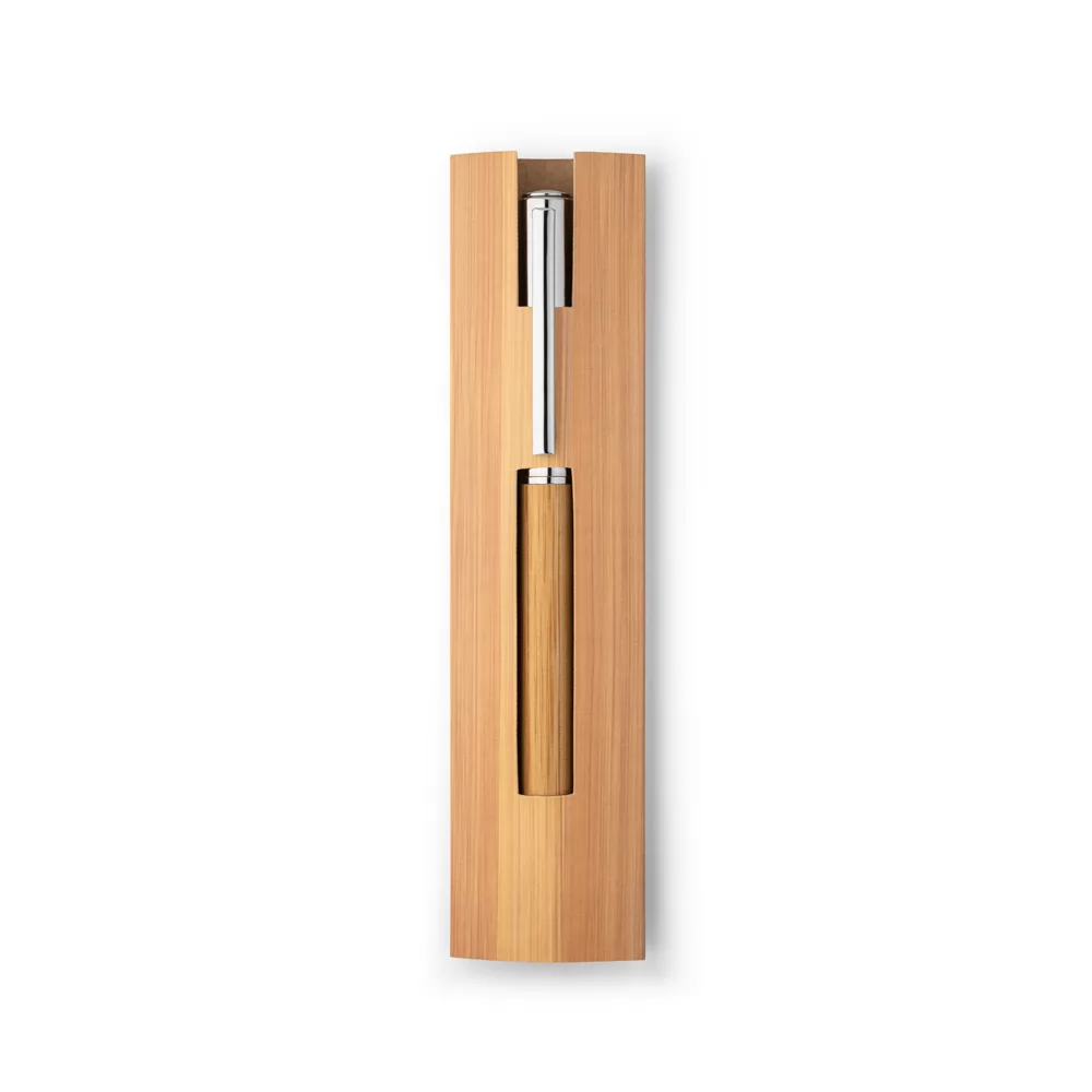 Roller em aço inox 90% reciclado e bambu com tampa Personalizado Roller em aço inox 90% reciclado e bambu com tampa Personalizado
