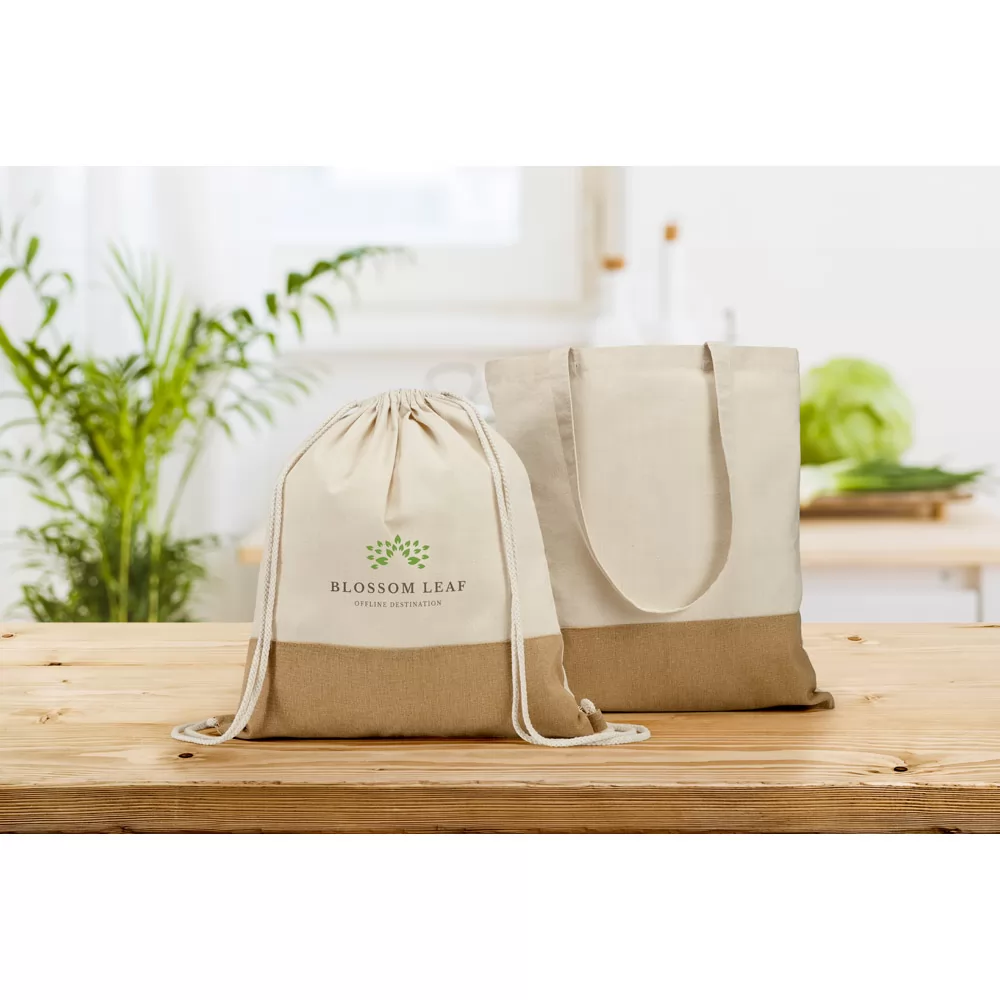 Sacola 100% algodão com Juta Personalizada Sacola 100% algodão com Juta Personalizada