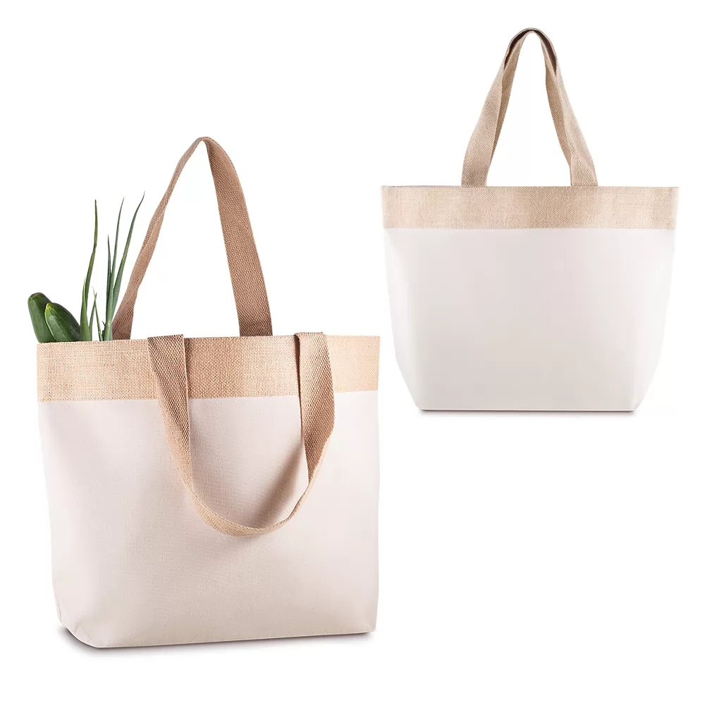 Sacola 100% algodão com Juta Personalizada