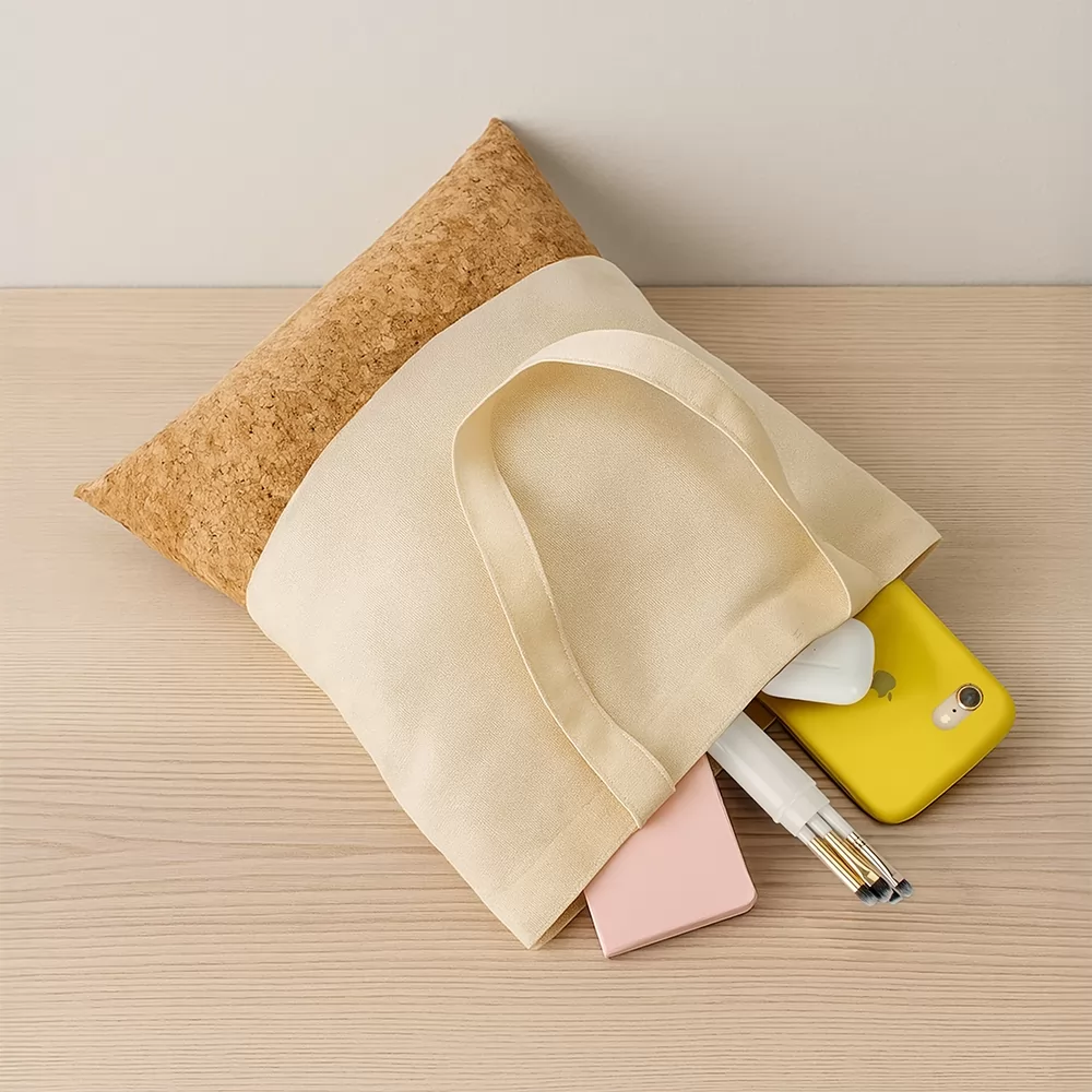 Sacola Ecológica Algodão Fundo Cortiça Personalizada