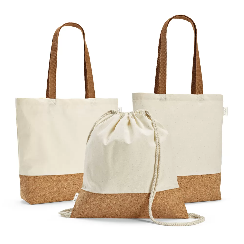 Sacola em 70% algodão reciclado e 30% poliéster reciclado Personalizada