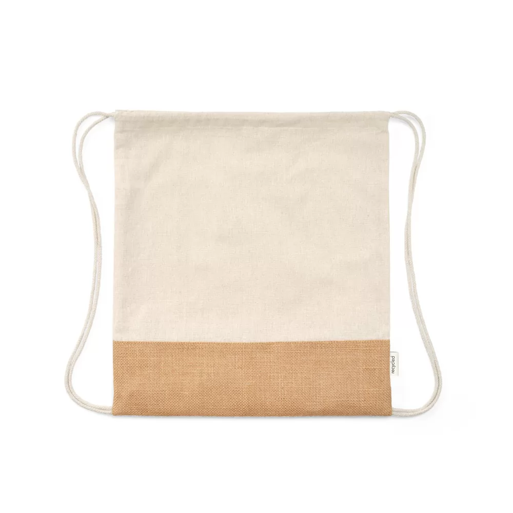 Sacola tipo mochila em 70% algodão reciclado Personalizada