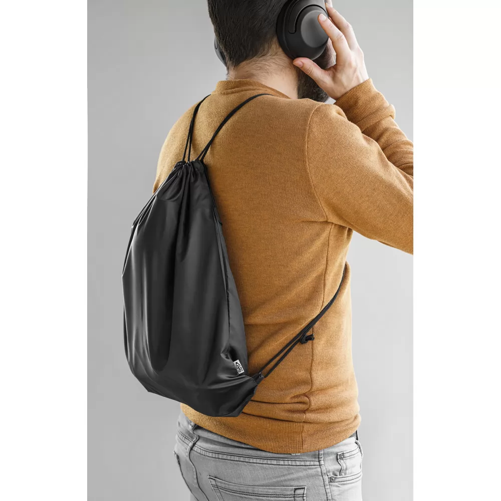 Sacola tipo mochila em rPET Personalizada Sacola tipo mochila em rPET Personalizada