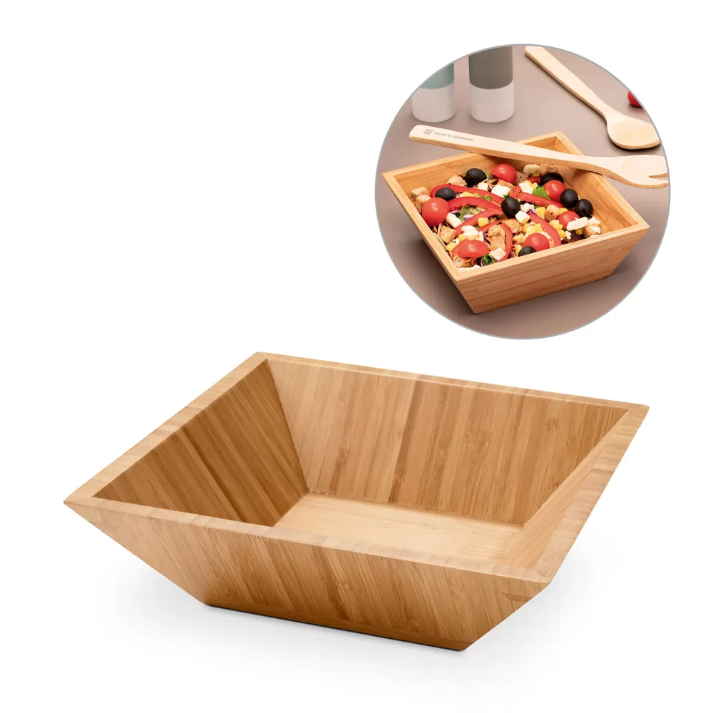 Saladeira em bambu Personalizada Saladeira em bambu Personalizada