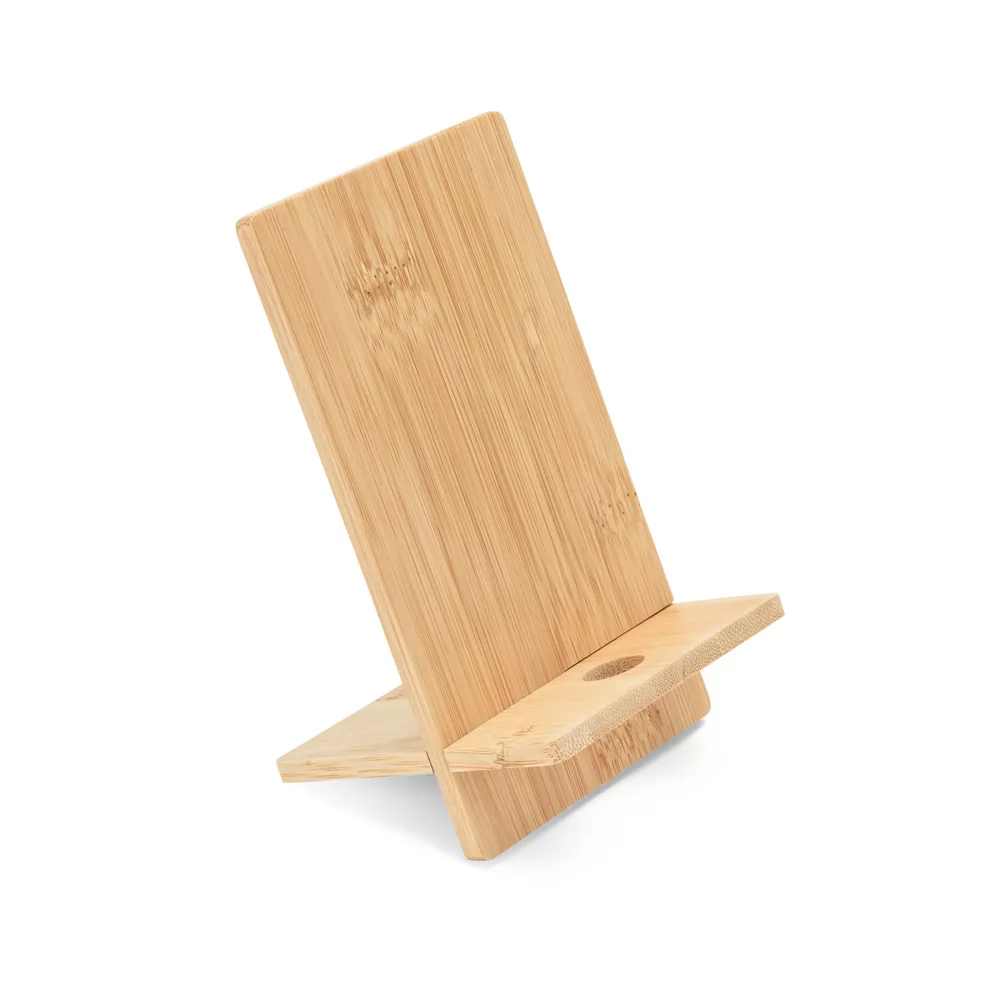 Suporte para Celular de Mesa em Bambu Personalizado