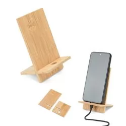 Suporte para Celular de Mesa em Bambu Personalizado Suporte para Celular de Mesa em Bambu Personalizado