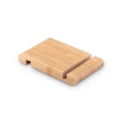 Suporte para Celular em Bambu com Duas Canaletas Personalizado Suporte para Celular em Bambu com Duas Canaletas Personalizado